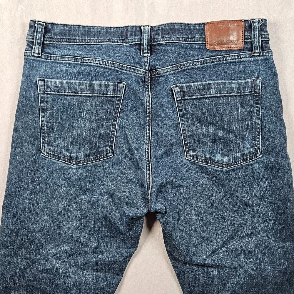 Revtown Automatic Jeans Mens 36x30 (Actual 36x28) Blue Dark Wash‎ Denim Relaxed
